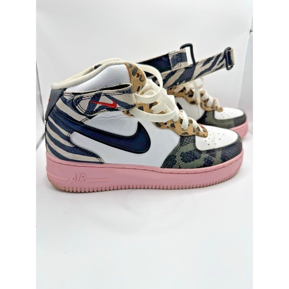 Nike Shoes - Nike Air Force 1 Women's Size 7.5 Mid Tunnel Walk Animal Instinct  Sneakers Shoe